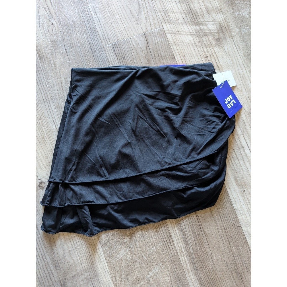 XL JoyLab Skort Women Black NWT Tiered Ruffle Activewear Built-In Shorts